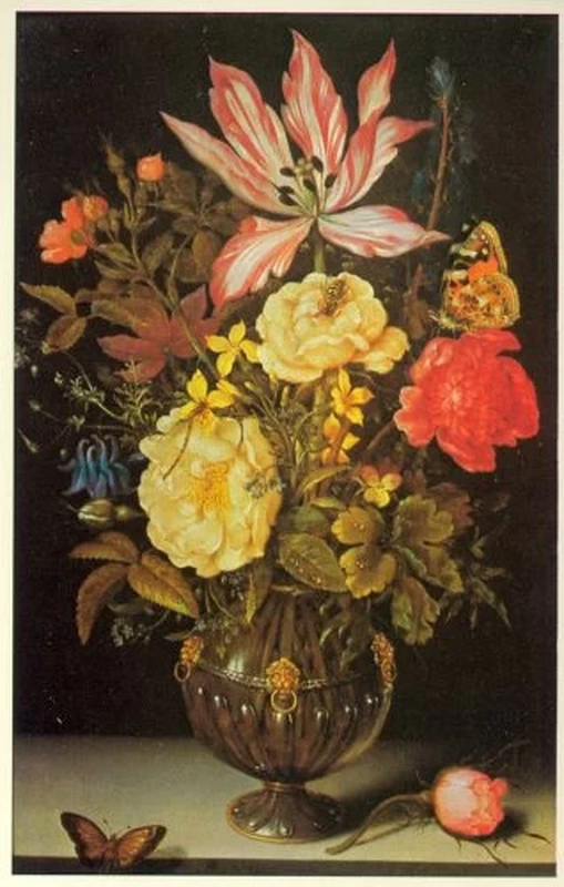 Il Vecchio - Fiori in un vaso di vetro con teste di leone, Museum (instelling) Hallwylska Museet